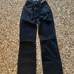 Abercrombie & Fitch Black Straight Leg Jeans